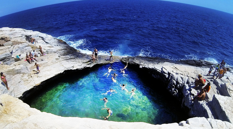 Thassos Giola And Marble Beach Natural Lagoon Stone Pool Thassos Giola And Marble Beach Natural Lagoon Stone Pool